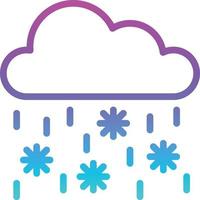 snow rain raining snowing falling - gradient icon vector