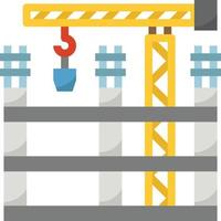 construction site building build engineering - flat icon vector