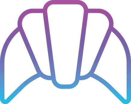 croissant bakery food - gradient icon vector
