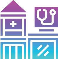 clinic dentist pharmacy doctor building - solid gradient icon vector