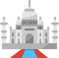 viajes emblemáticos de taj mahal india - icono plano vector