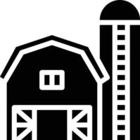 granero granja cultivo agricultor edificio - icono sólido vector