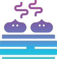 dimsun bun steamed bao china - gradient solid icon vector