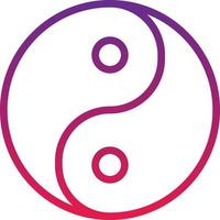 yin yang tao zen china religious - gradient icon vector