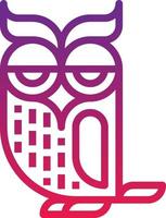 owl animal night poultry halloween - gradient icon vector