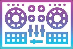 dj controller music musical instrument - gradient icon vector