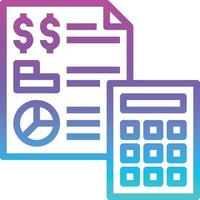 statement financial statistic analytic banking - gradient icon vector