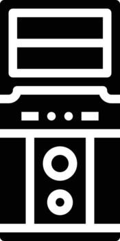 case computer pc cpu accesorio - icono sólido vector