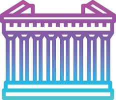 athens greece landmark parthenon building - gradient icon vector