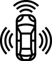 self driving car ai artificial intelligence - outline icon vector