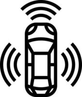 self driving car ai artificial intelligence - outline icon vector