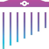 tubular bells music musical instrument - solid gradient icon vector