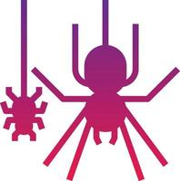 spider web animal haunted halloween - solid gradient icon vector