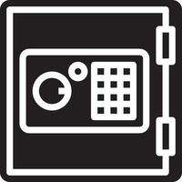 safe box deposit confidential security banking - solid icon vector