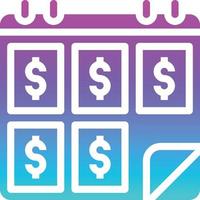 passive income plan calendar profit investment - gradient solid icon vector