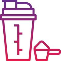 shaker bottle diet nutrition protien - gradient icon vector