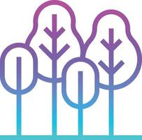 forest ecology grow plant tree - gradient icon vector