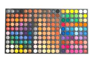 Palette with a multicolored eyeshadows photo