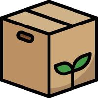 packing ecology box delivery paper - filled outline icon vector