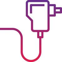adapter power charge computer accessory - gradient icon vector