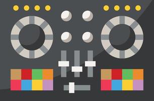 dj controller music musical instrument - flat icon vector