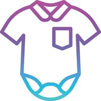 bodysuit clothes newborn baby accessories - gradient icon vector