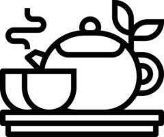 té bebida a base de hierbas bebida caliente - icono de contorno vector