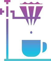 drip coffee cafe restaurant - solid gradient icon vector