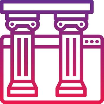 architecture website structure ancient seo - gradient icon vector