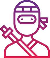 ninja assassin thief avatar japan - gradient icon vector