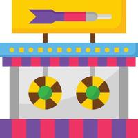 dart booth throw game entertainment - flat icon vector