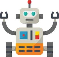 robot machine ai artificial intelligence - flat icon vector