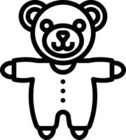 plush bear teddy baby accessories - outline icon vector
