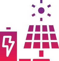 solar energy cell power ecology - solid gradient icon vector