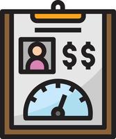 report credit analytic profile banking - filled outline icon vector