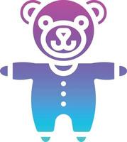 plush bear teddy baby accessories - solid gradient icon vector