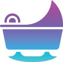 cradle bassinet sleep baby accessories - solid gradient icon vector