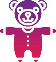 plush bear teddy baby accessories - solid gradient icon vector