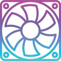 fan cooler cold computer accessory - gradient icon vector