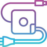 power adapter source computer accessory - gradient icon vector