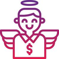 angel investor investment donate businessman - gradient icon vector