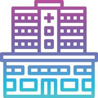 hospital clinic dentist doctor building - gradient icon vector