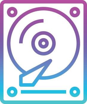 harddisk storage files computer accessory - gradient icon vector