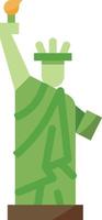 estatua de la libertad nueva york usa hito libertad - icono plano vector