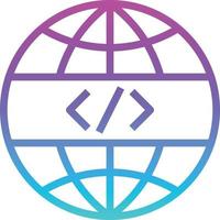 etiquetas html world website seo - icono degradado vector