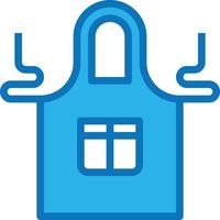 apron clothes bag protect kitchen - blue icon vector