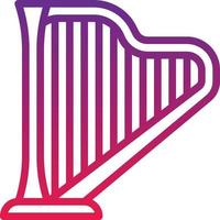 harp music musical instrument - gradient icon vector