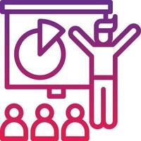 persantation people skill creative show - gradient icon vector