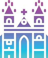 prague europe landmark church building - solid gradient icon vector