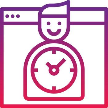 time on page user speed traffic seo - gradient icon vector